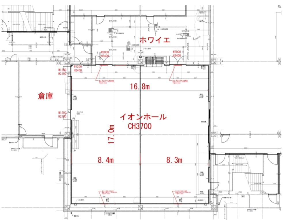 イオンホールの図面・フロアマップ