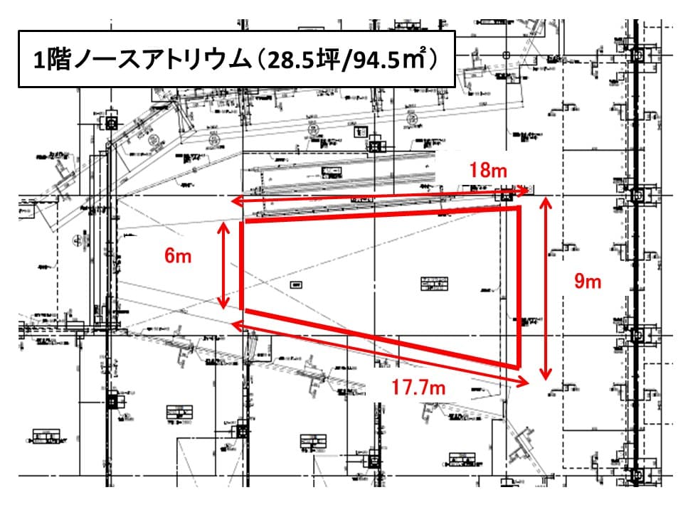 1F ノースアトリウムの図面・フロアマップ1