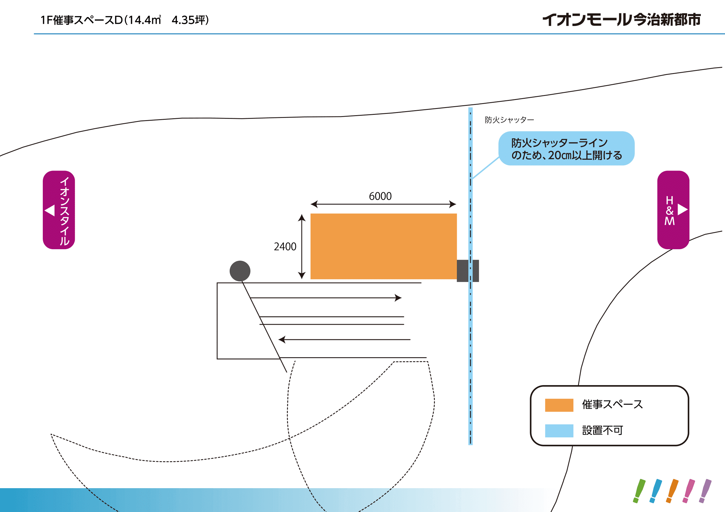 スペースD(1F インフォメーション裏)の図面・フロアマップ1