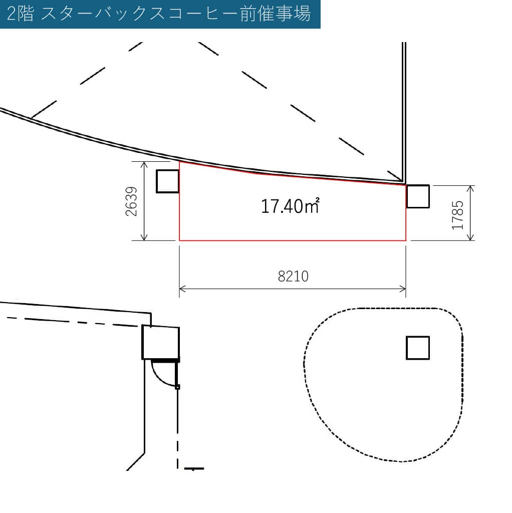 スターバックスコーヒー前催事場の図面・フロアマップ