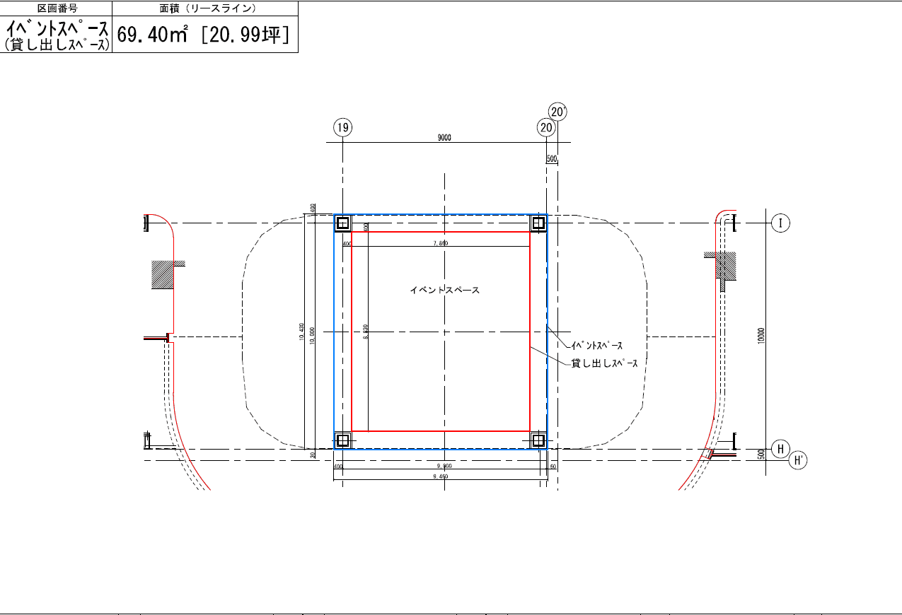 (よりどこコート)よりどこマルシェの新たなイベントコートの図面・フロアマップ