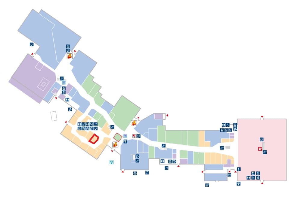 1F 1018区画 レストラン街の図面・フロアマップ