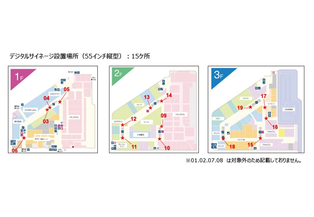 デジタルサイネージの図面・フロアマップ