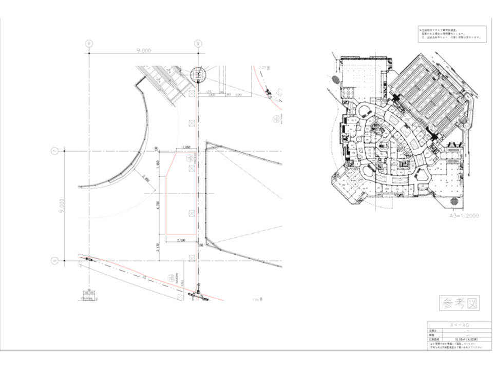 3FスペースG(ヴィレッジヴァンガード前)の図面・フロアマップ