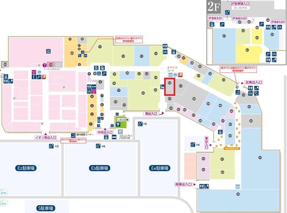 オアシスコート横の図面・フロアマップ