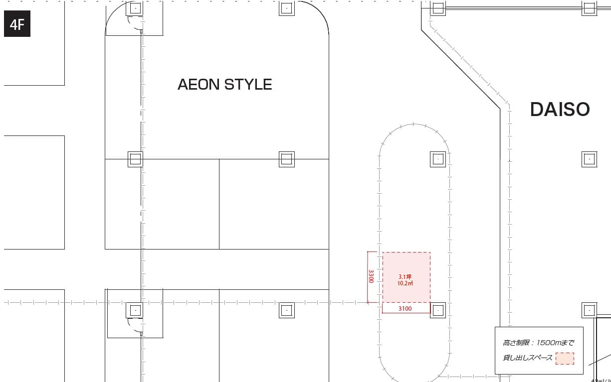 4Fギャザリング(モーリーファンタジーf前)の図面・フロアマップ