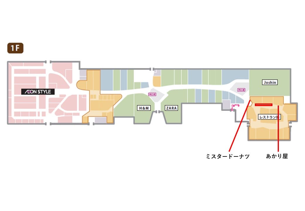 モール内広告 仮囲い壁(レストラン街①)の図面・フロアマップ