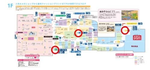 モール内広告 館内ポスターラック(エレベーター)の図面・フロアマップ