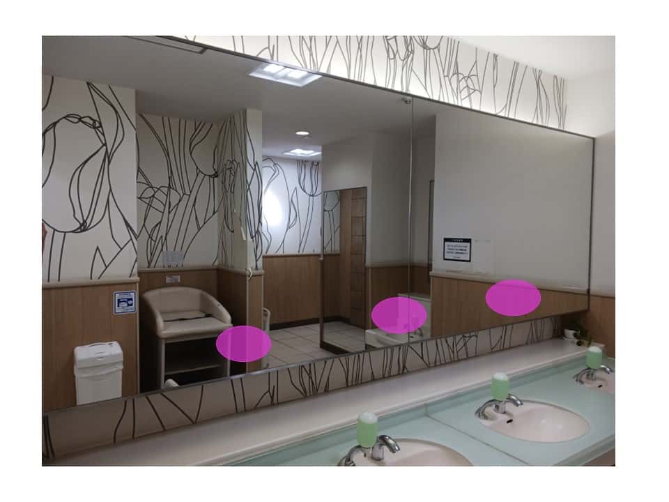 モール内広告 化粧室(鏡)