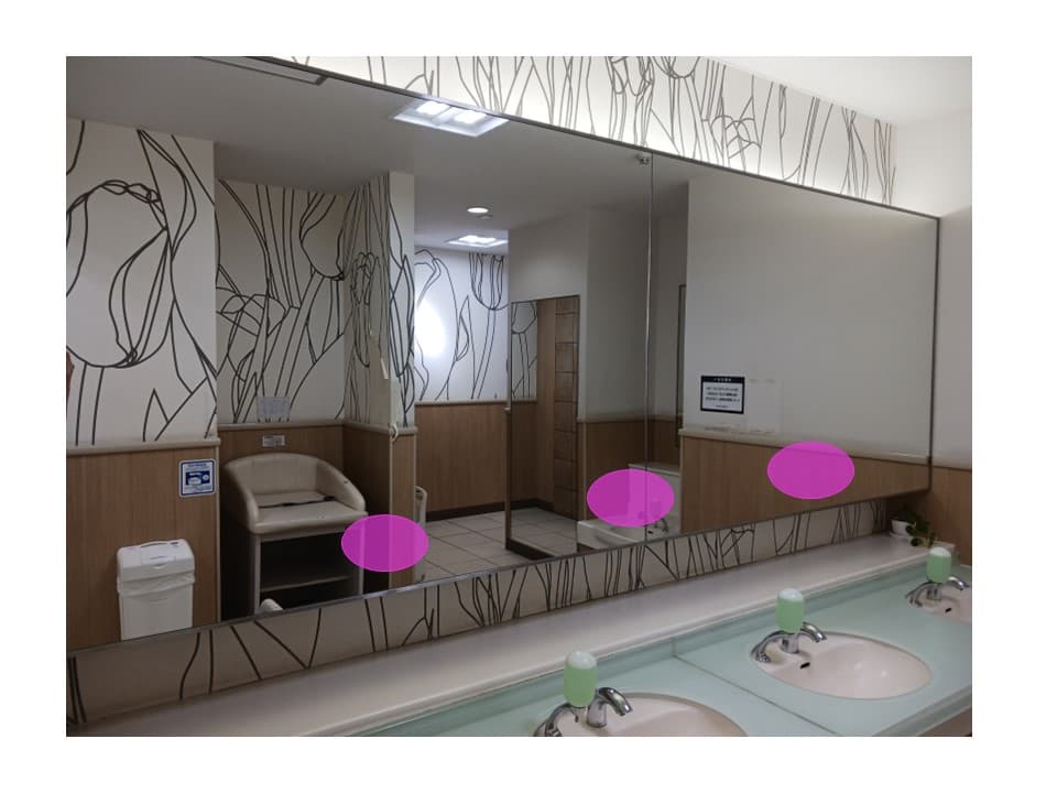 モール内広告 化粧室(鏡)