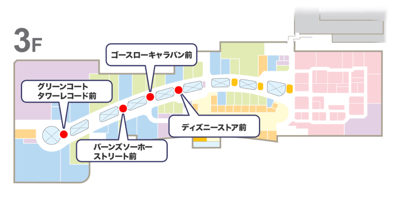 3F ゴースローキャラバン前の図面・フロアマップ