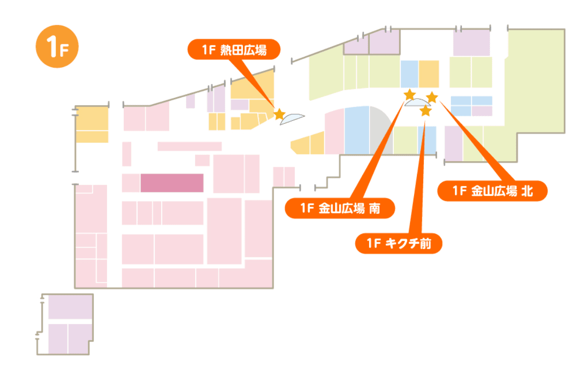 1F 熱田広場の図面・フロアマップ