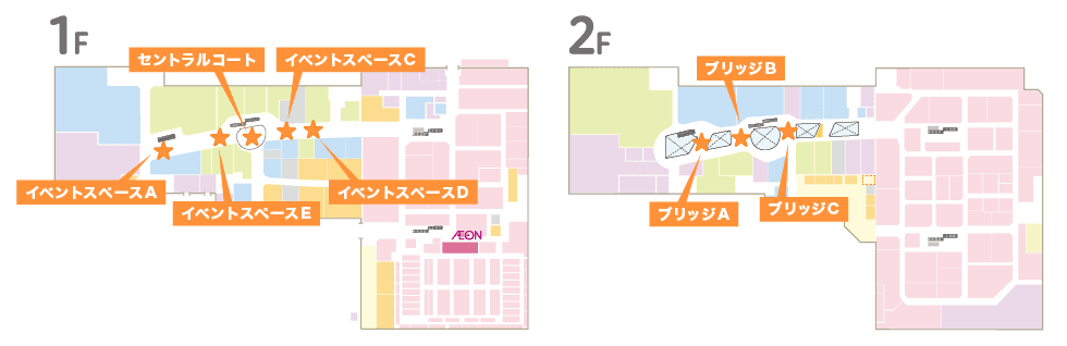 1F イベントスペースAの図面・フロアマップ