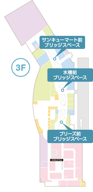 3F サンキューマート前の図面・フロアマップ
