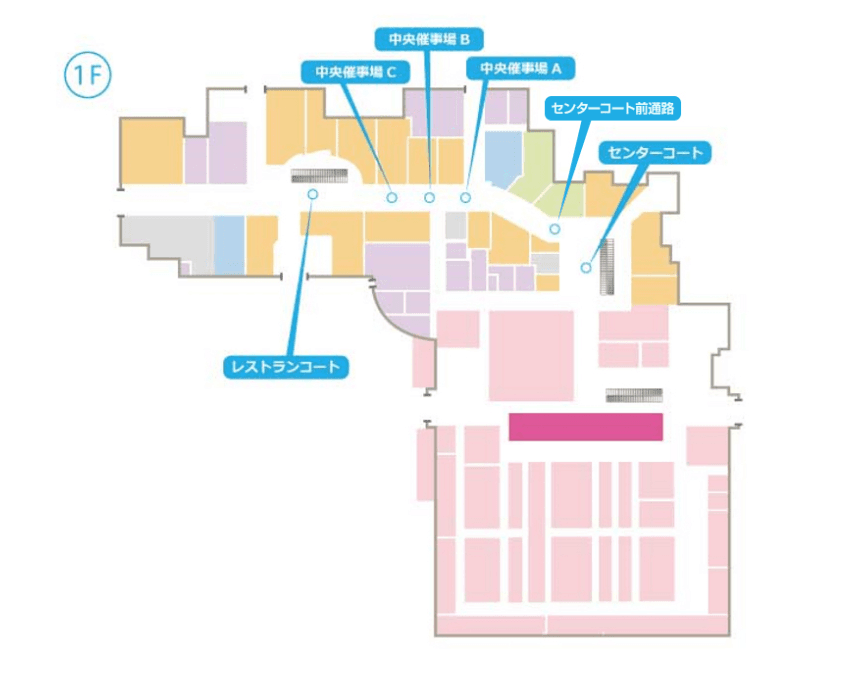 1Fセンターコートの図面・フロアマップ