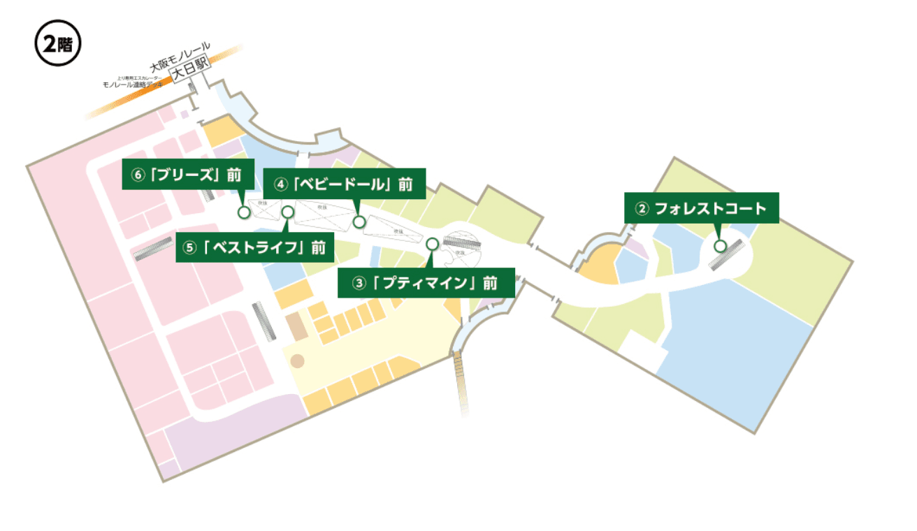 シネマ棟2F:フォレストコートの図面・フロアマップ