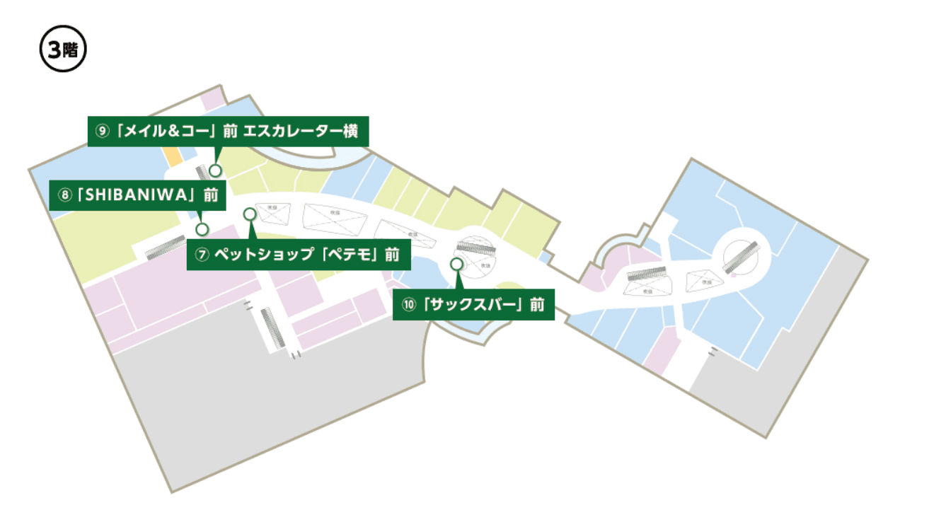 イオン棟3F:ペテモ前の図面・フロアマップ