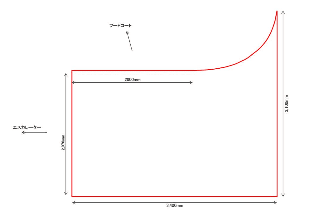 1F フランフラン前の図面・フロアマップ1