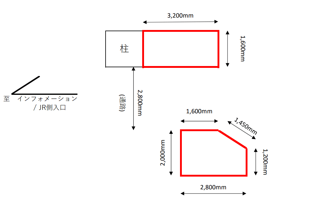 1F インフォメーション横の図面・フロアマップ1