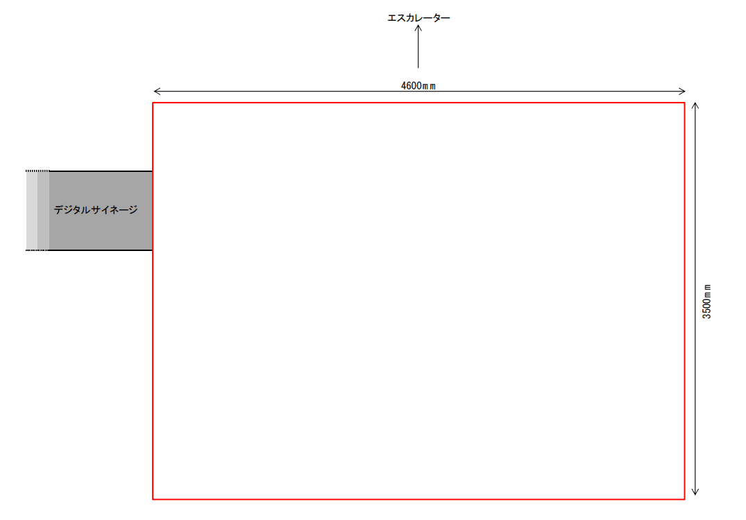 2F 中央エスカレーター横(北側)※専門店側の図面・フロアマップ1