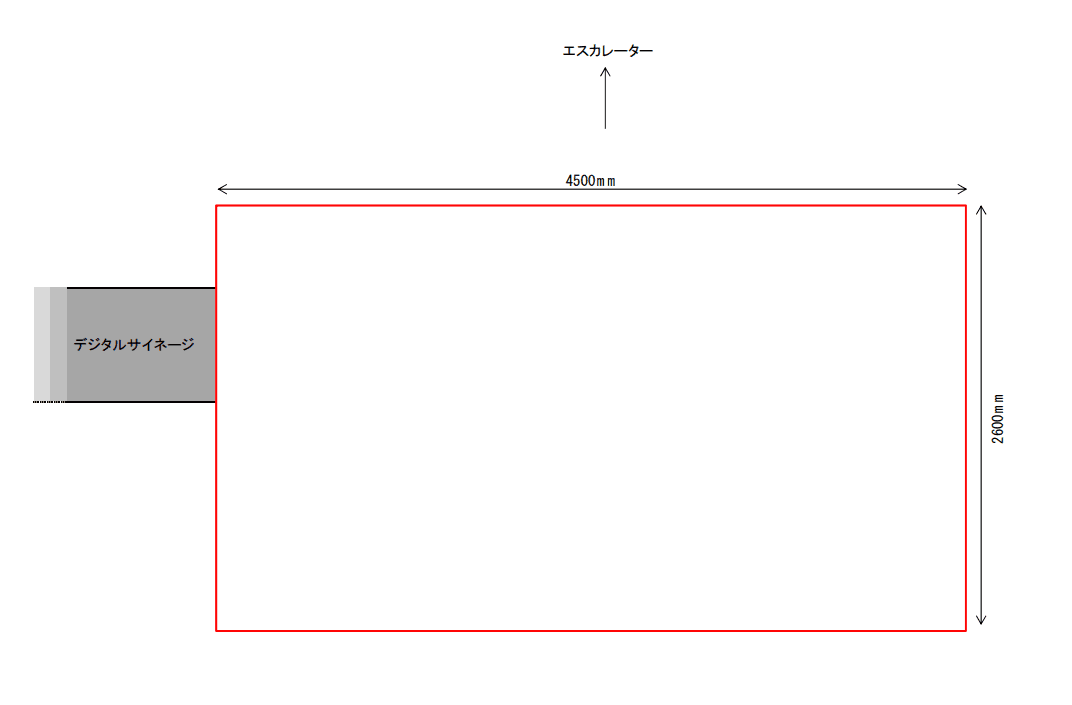 3F 中央エスカレーター横(北側)※専門店側の図面・フロアマップ1