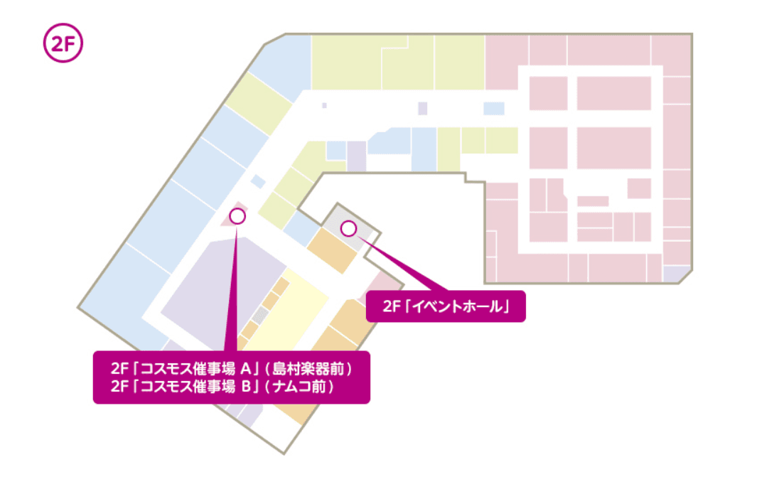 コスモス催事場Aの図面・フロアマップ1