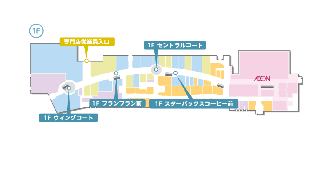 ①1Fセントラルコートの図面・フロアマップ