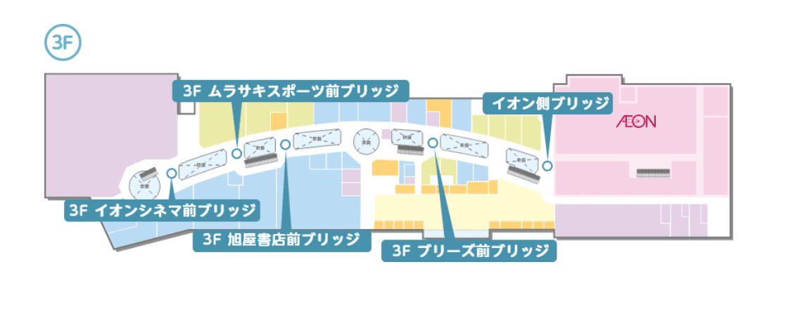 3F旭屋書店前ブリッジの図面・フロアマップ