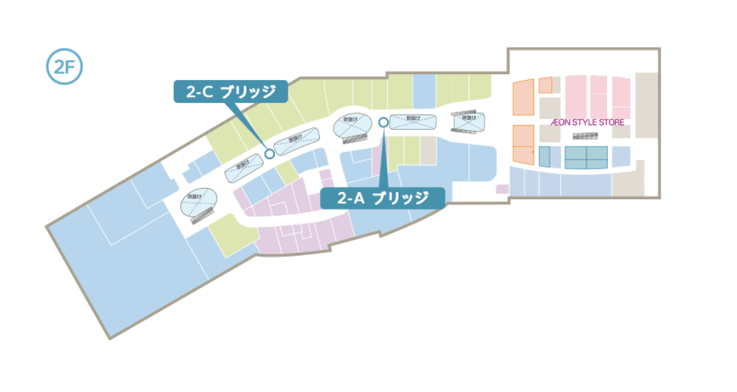 2ーAブリッジ(ピカラショップ前)の図面・フロアマップ