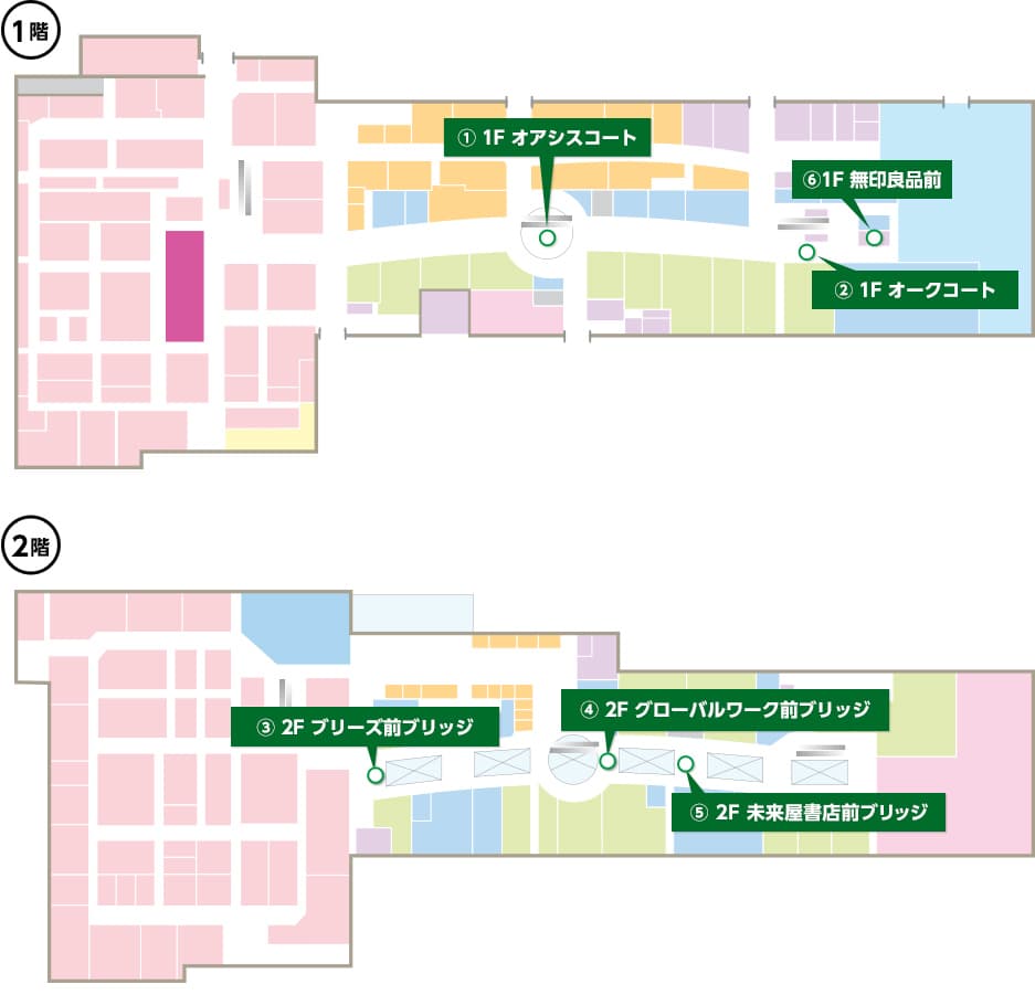 1F オアシスコートの図面・フロアマップ