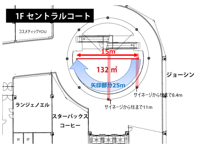 1F セントラルコートの図面・フロアマップ