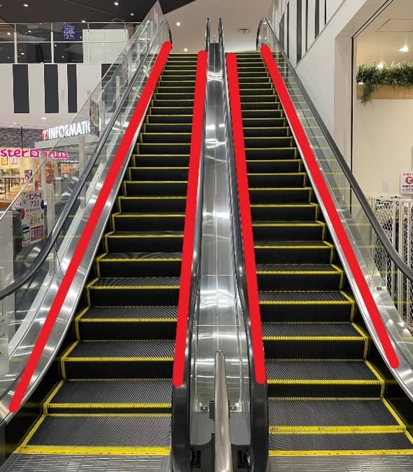 モール内広告 エスカレーターレーン