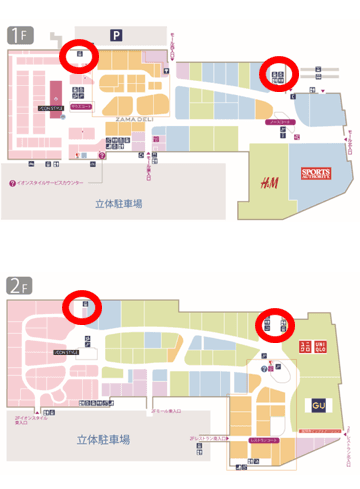 モール内広告 フロアシールの図面・フロアマップ